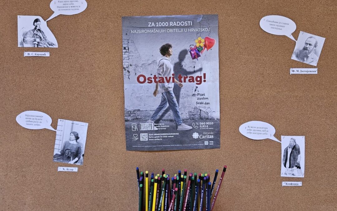 Sudjelovanje u humanitarnoj akciji Hrvatskog Caritasa „Ostavi trag“/Учешће у хуманитарној акцији Хрватског Каритаса „Остави траг“Sudjelovanje u humanitarnoj akciji Hrvatskog Caritasa „Ostavi trag“/